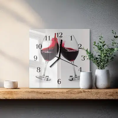 Orologio quadrato in vetro Vino