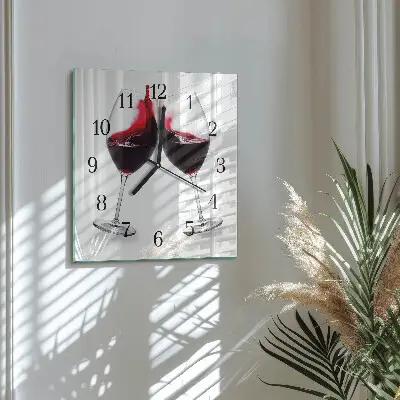 Orologio quadrato in vetro Vino