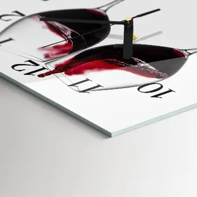 Orologio quadrato in vetro Vino