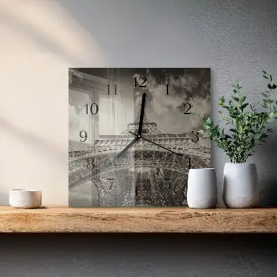 Quadrato orologio da parete Torre Eiffel