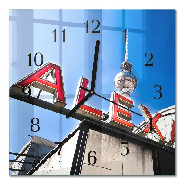 Orologio quadrato in vetro Alexander Square
