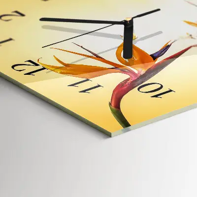 Orologio quadrato in vetro Fiore