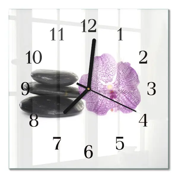 Quadrato orologio da parete Pietre