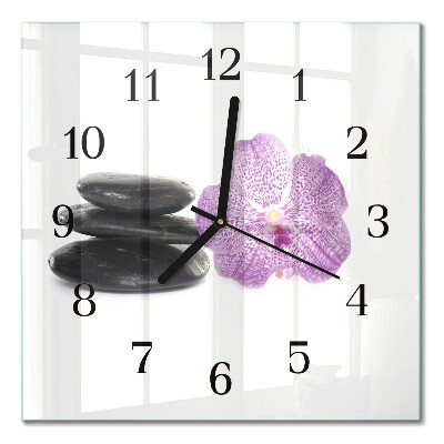 Quadrato orologio da parete Pietre