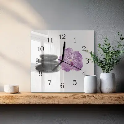 Quadrato orologio da parete Pietre