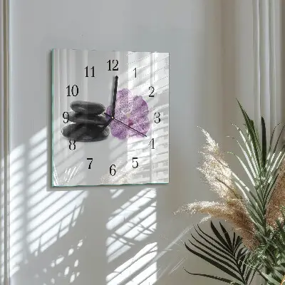 Quadrato orologio da parete Pietre