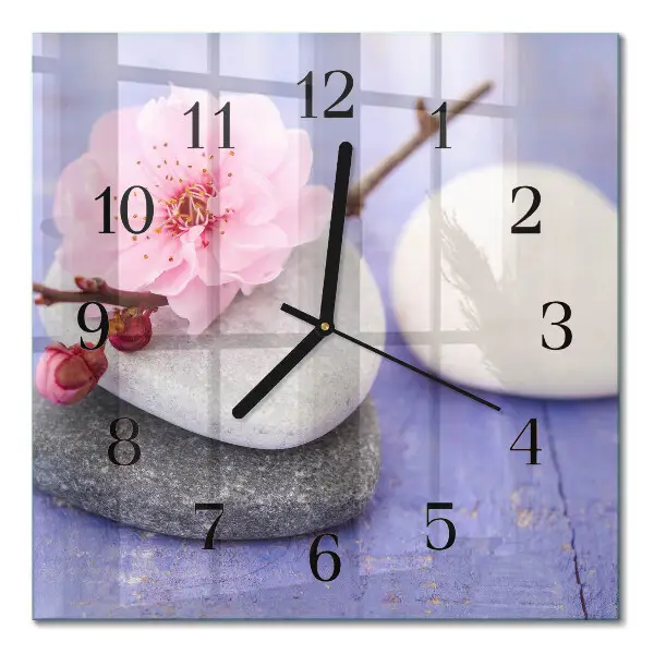 Quadrato orologio da parete Pietre