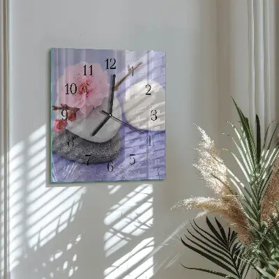 Quadrato orologio da parete Pietre