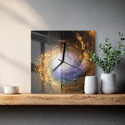 Quadrato orologio in vetro decorativo Cosmo