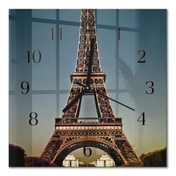 Orologio quadrato in vetro Torre Eiffel