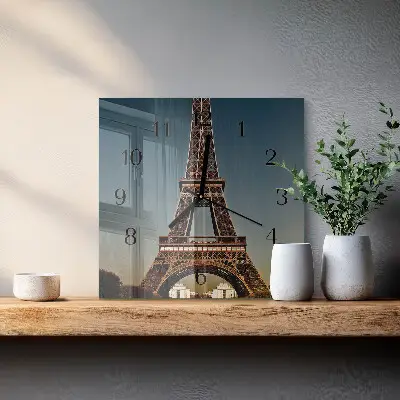 Orologio quadrato in vetro Torre Eiffel