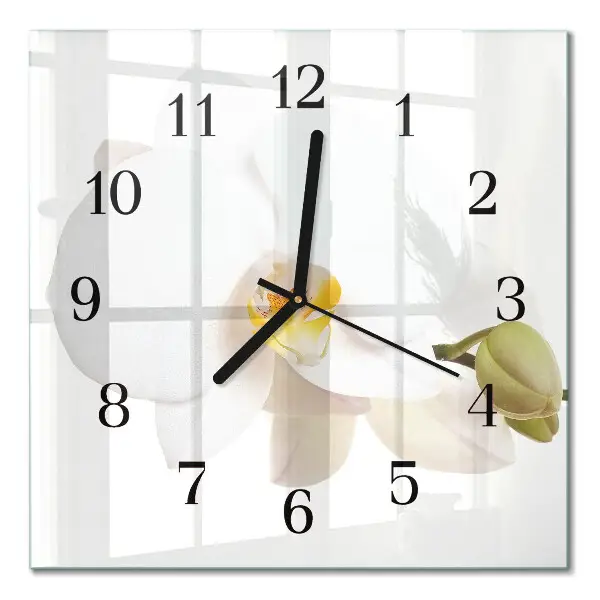 Orologio quadrato Orchidea