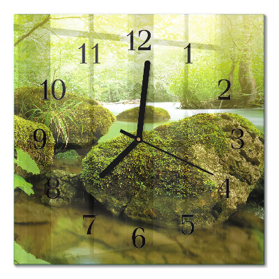 Quadrato orologio in vetro decorativo Natura