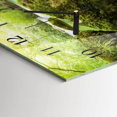 Quadrato orologio in vetro decorativo Natura