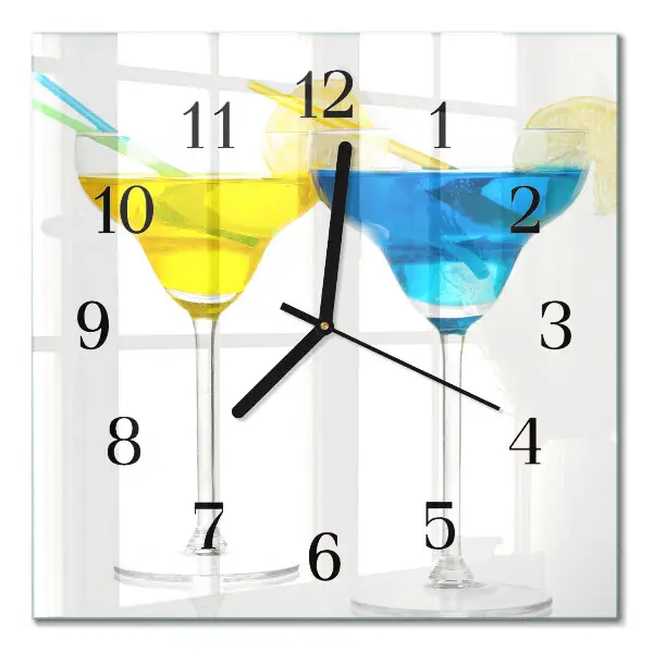 Orologio quadrato in vetro Cocktail