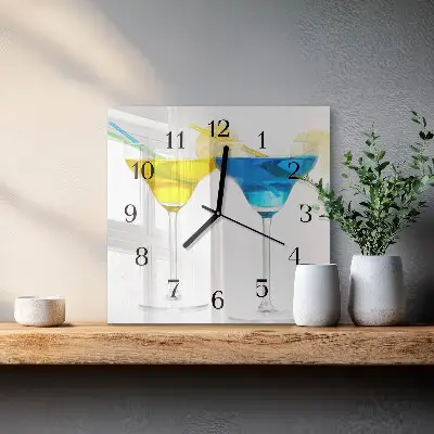 Orologio quadrato in vetro Cocktail