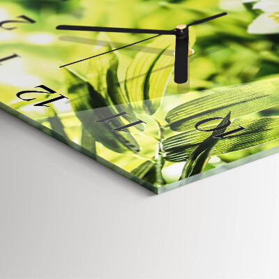 Quadrato orologio da parete Natura