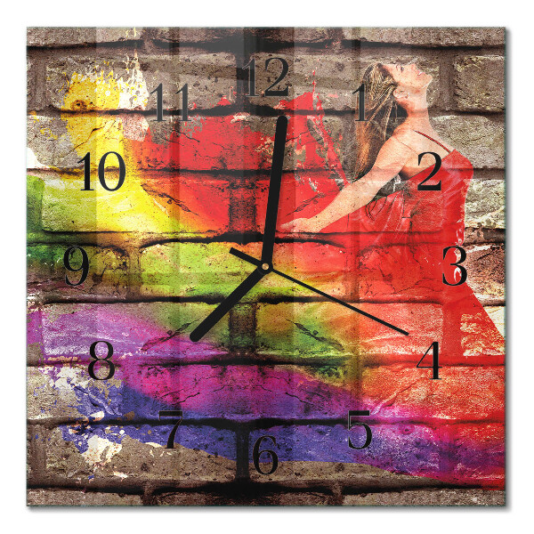 Orologio quadrato in vetro Mattone