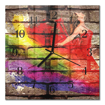Orologio quadrato in vetro Mattone