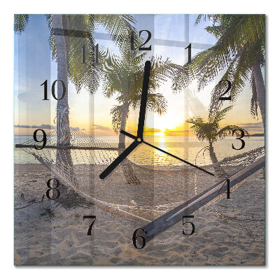 Quadrato orologio in vetro decorativo Amaca