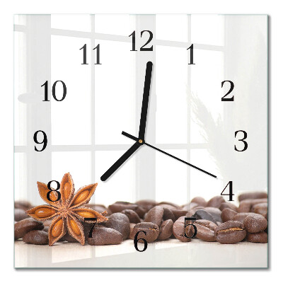 Orologio quadrato Chicchi di caffè