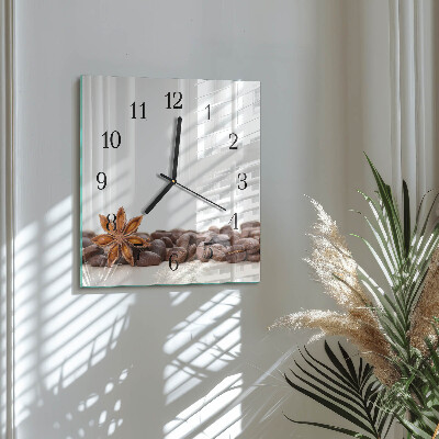 Orologio quadrato Chicchi di caffè
