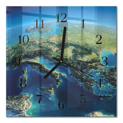 Quadrato orologio da parete Terra