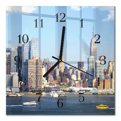 Quadrato orologio in vetro decorativo Orizzonte