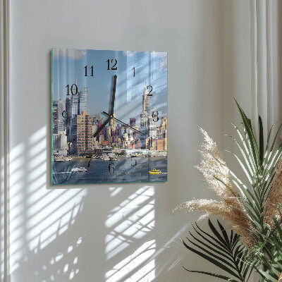 Quadrato orologio in vetro decorativo Orizzonte