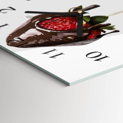 Quadrato orologio in vetro decorativo Cioccolato
