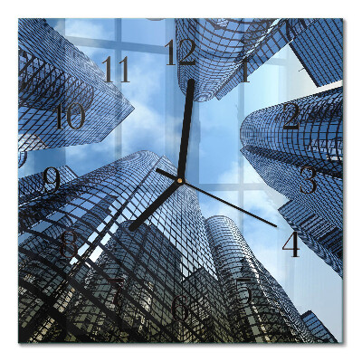 Orologio quadrato in vetro Edifici in vetro