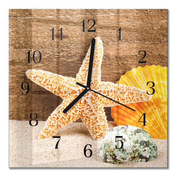 Orologio quadrato in vetro Stella marina