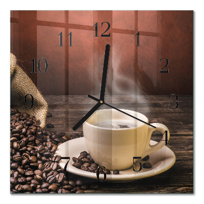 Orologio quadrato Caffè