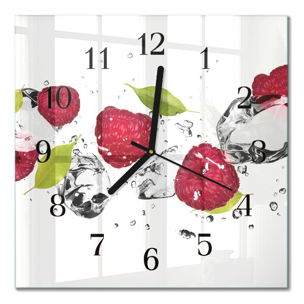 Orologio quadrato in vetro Lamponi