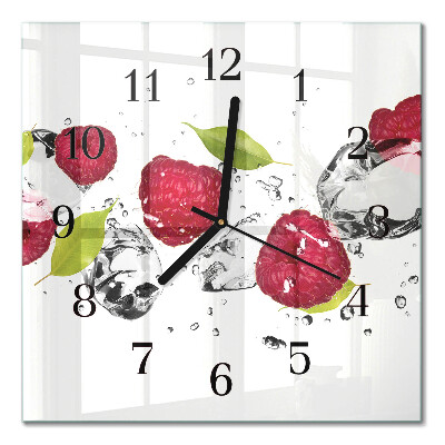 Orologio quadrato in vetro Lamponi