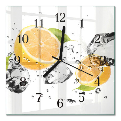 Quadrato orologio da parete Agrumi