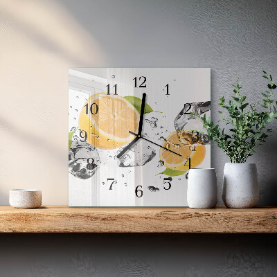 Quadrato orologio da parete Agrumi