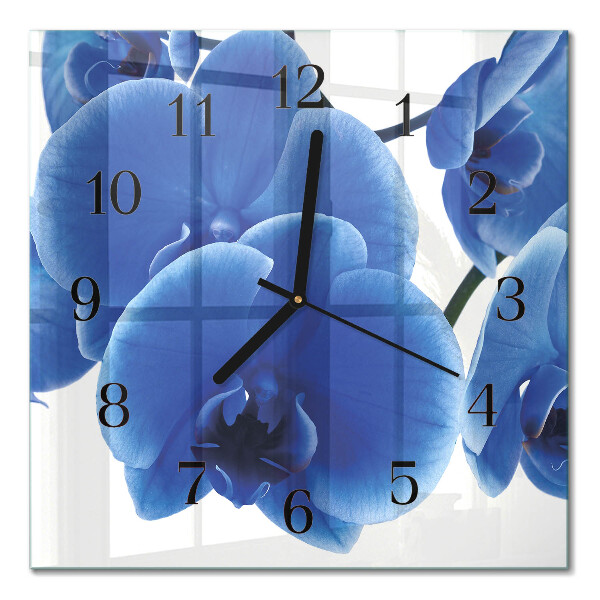 Orologio quadrato in vetro Orchidea