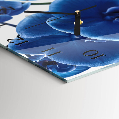 Orologio quadrato in vetro Orchidea