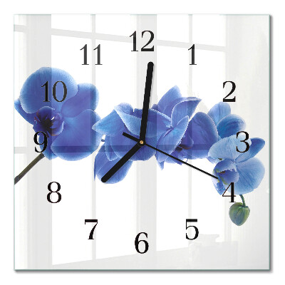 Quadrato orologio da parete Orchidea