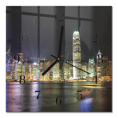 Quadrato orologio in vetro decorativo Orizzonte