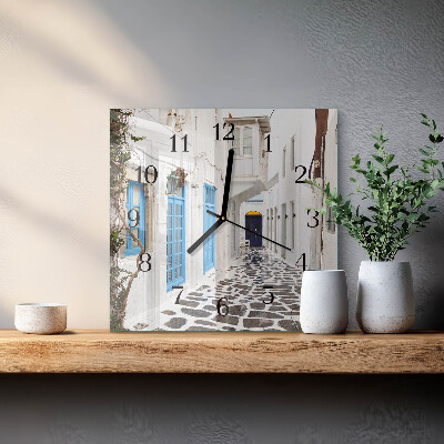 Orologio quadrato in vetro Santorini