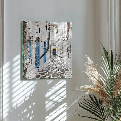 Orologio quadrato in vetro Santorini
