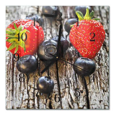 Orologio quadrato Frutti di bosco