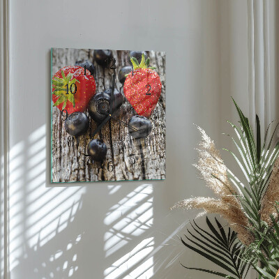 Orologio quadrato Frutti di bosco