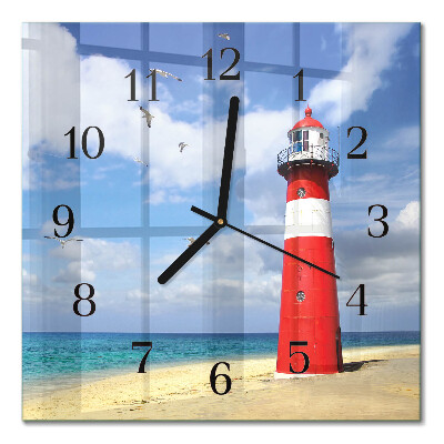 Quadrato orologio in vetro decorativo Faro