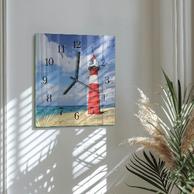 Quadrato orologio in vetro decorativo Faro