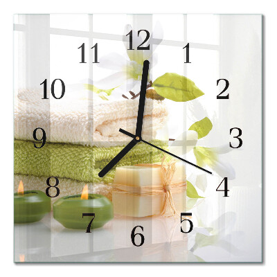 Orologio quadrato in vetro Sapone da spa