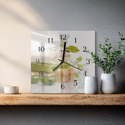 Orologio quadrato in vetro Sapone da spa
