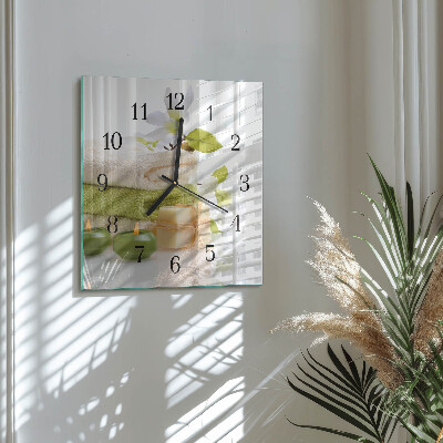 Orologio quadrato in vetro Sapone da spa